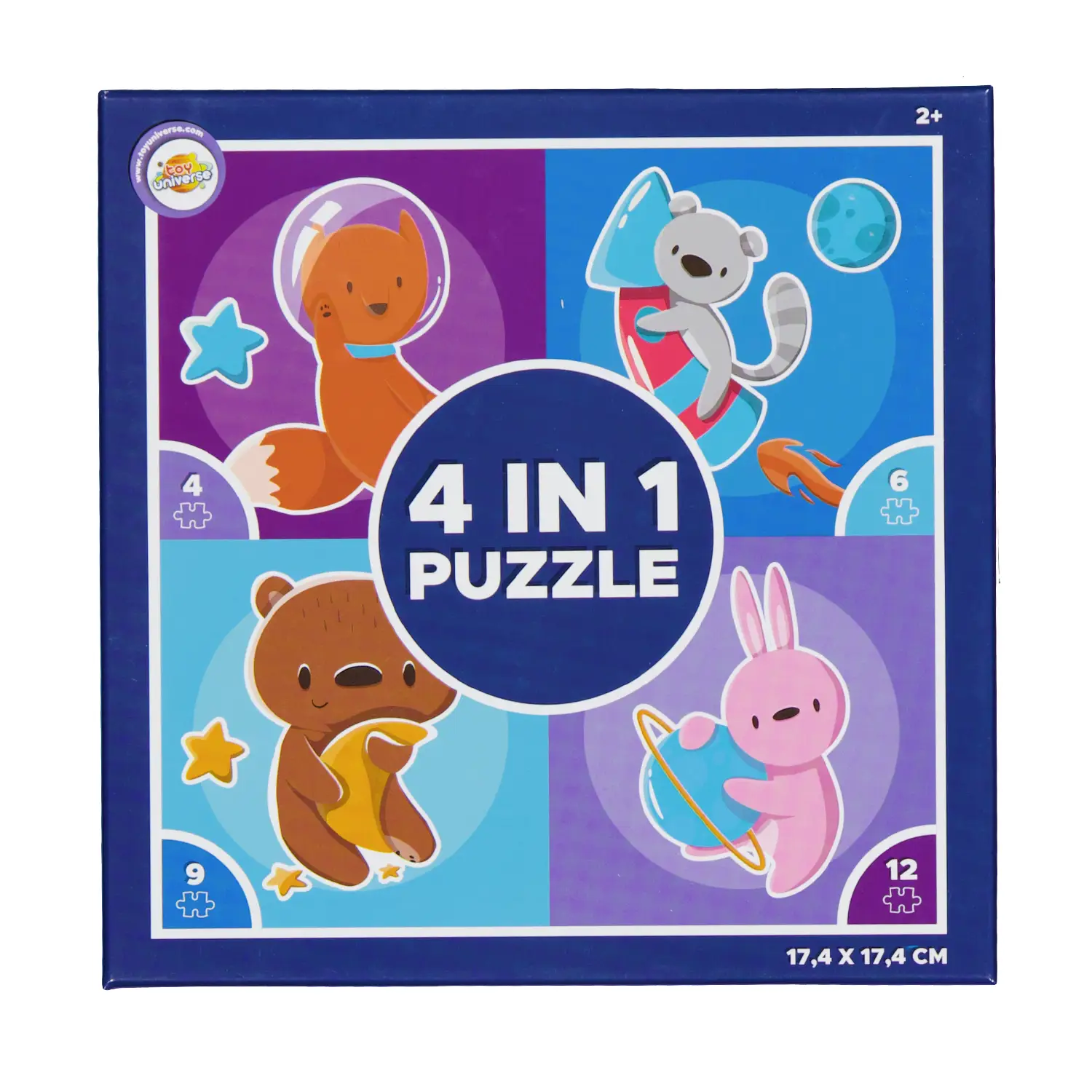 Puzzle 4 en 1 - Bleu