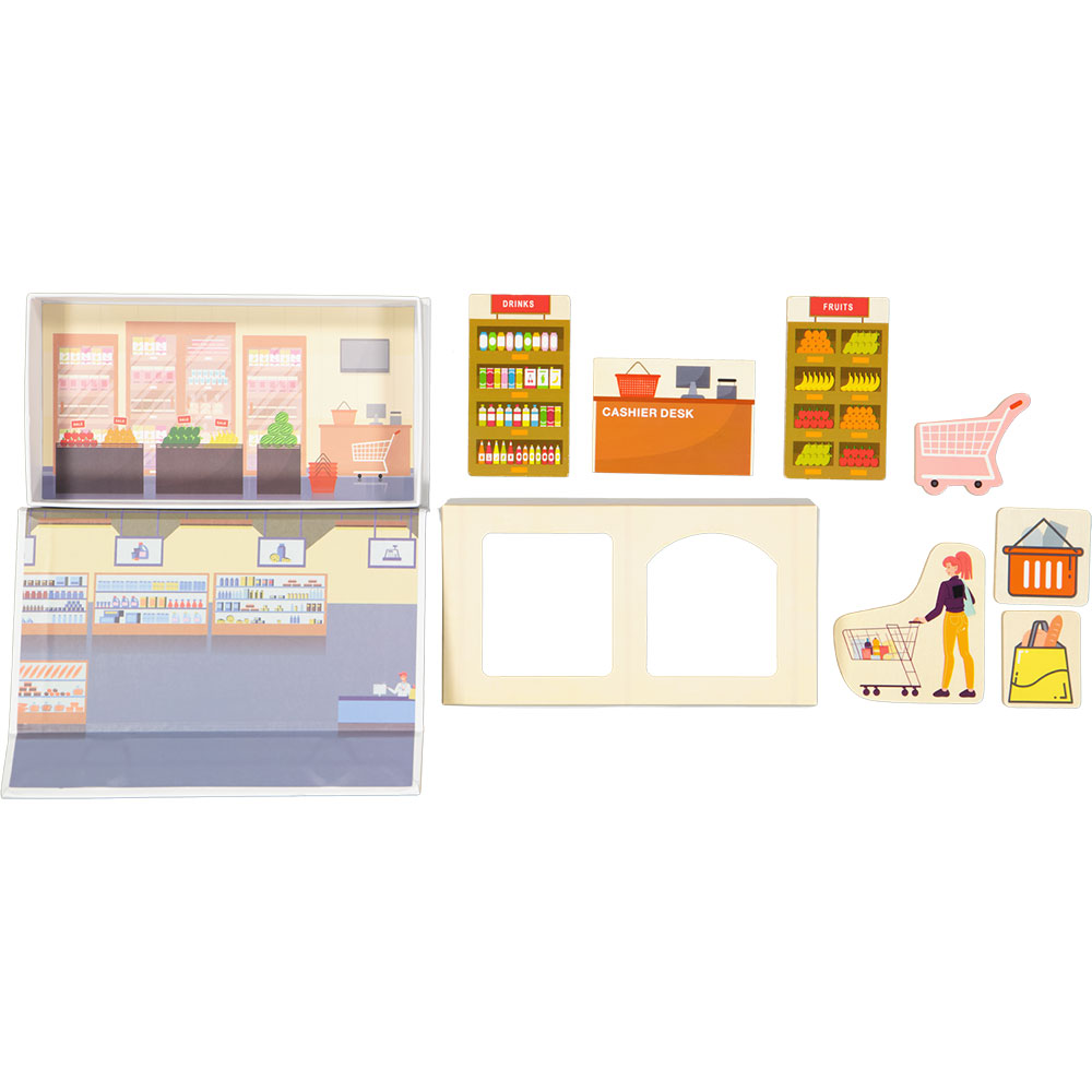 BoÃ®te avec figurines jouet - Blanc