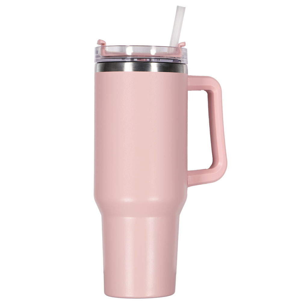 Gobelet avec paille - Rose
