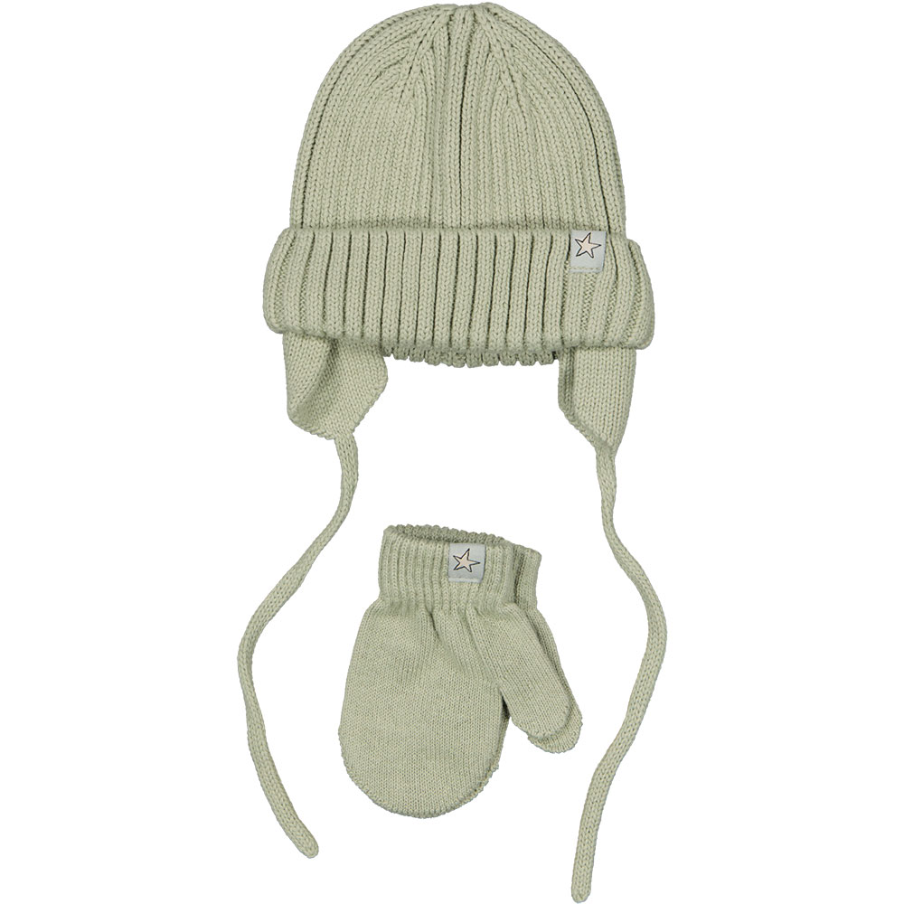 Bonnet avec moufles - Vert