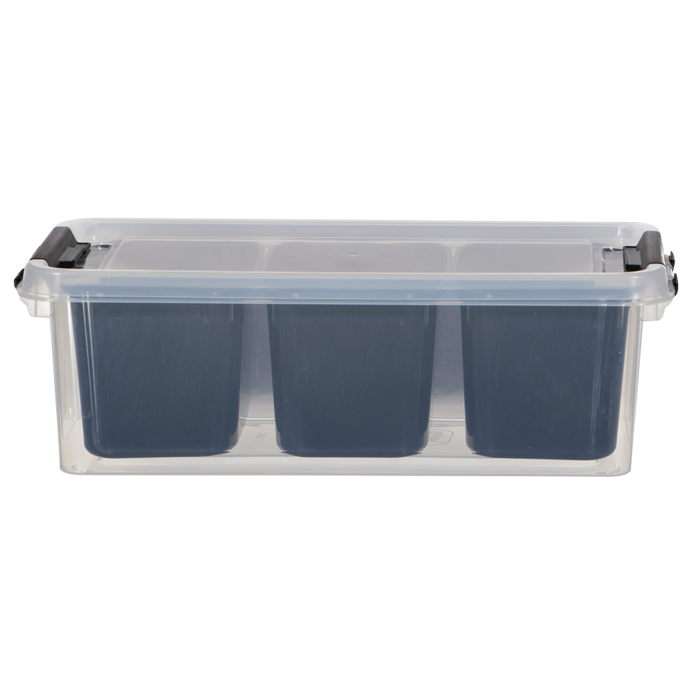 BoÃ®te de rangement avec  3 bacs - Noir