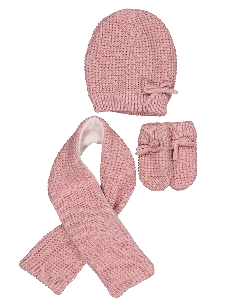 Ãcharpe, bonnet et gants - Rose