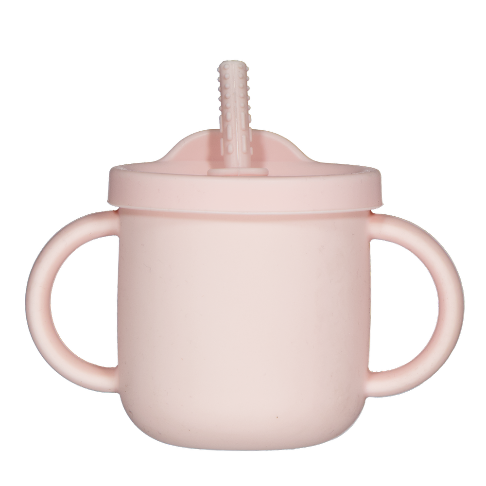 Gobelet avec paille - Rose