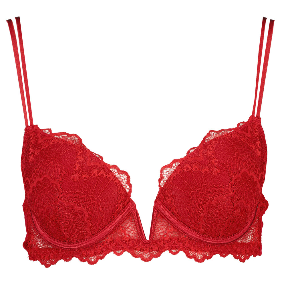 Plunge Soutien-gorge paddï¿½ - Rouge