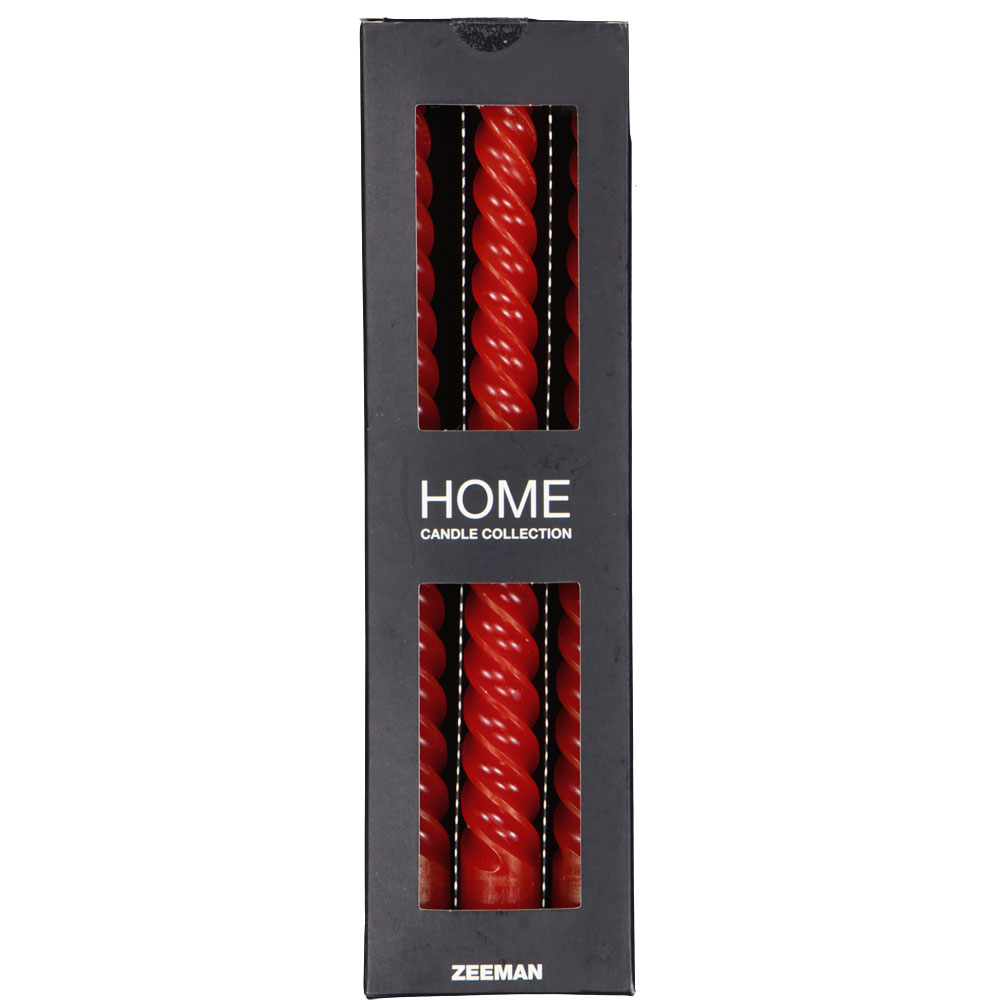 Bougies torsadÃ©es - Rouge