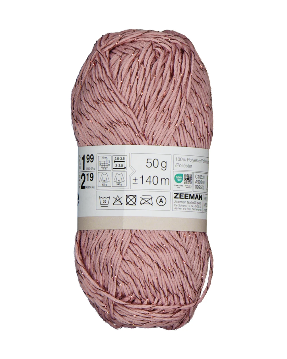 Amy Fil à crocheter - Rose