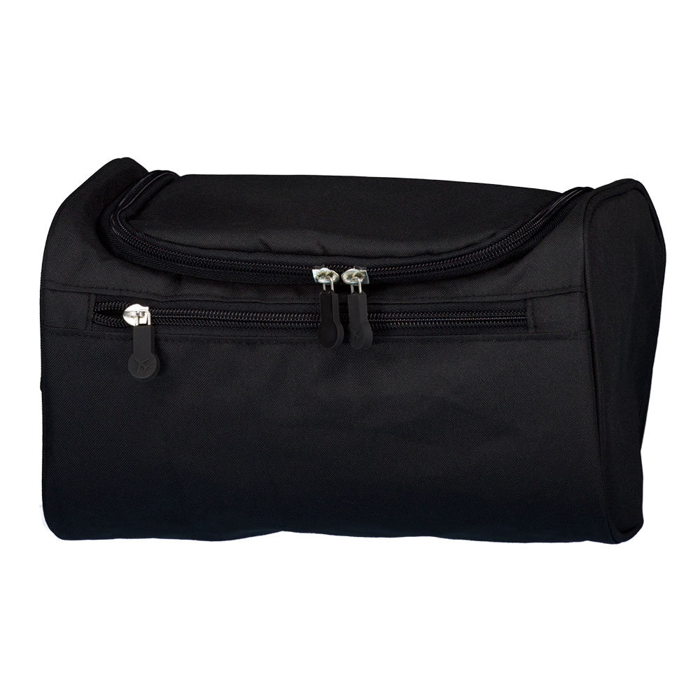 Trousse de toilette avec crochet de suspension - Noir