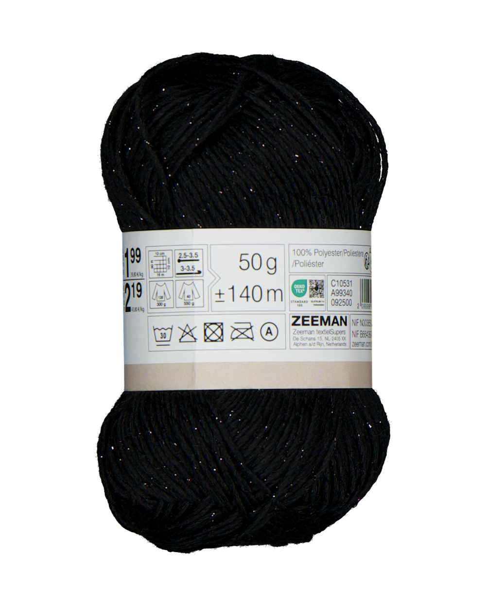 Amy Fil à crocheter - Noir