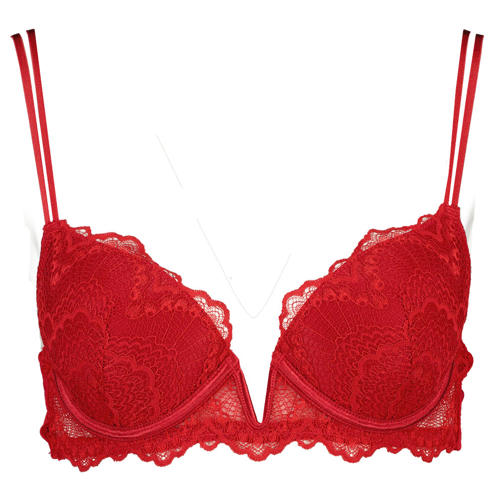 Plunge Soutien-gorge paddï¿½ - Rouge