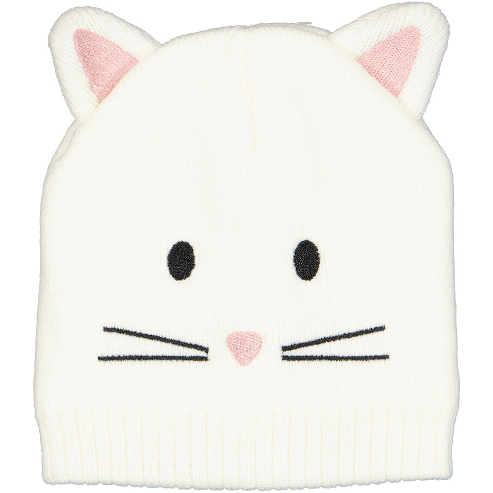 Bonnet avec moufles - Blanc