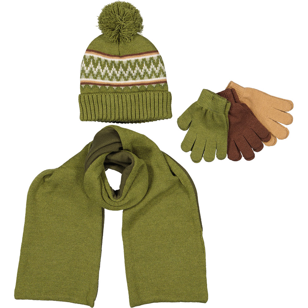 Ãcharpe, bonnet et gants - Vert