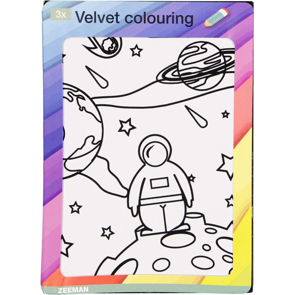 Image Ã  colorier velours - Multicolore