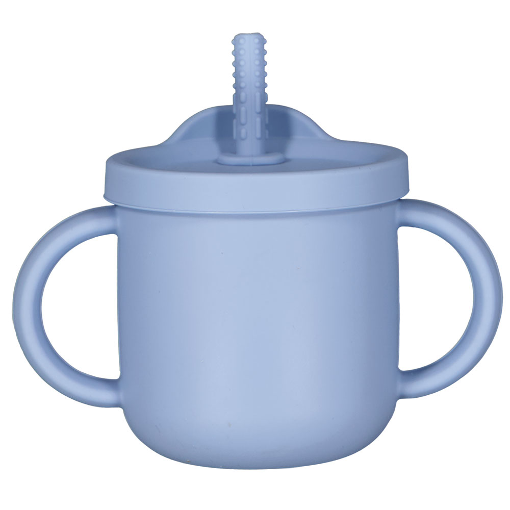 Gobelet avec paille - Bleu