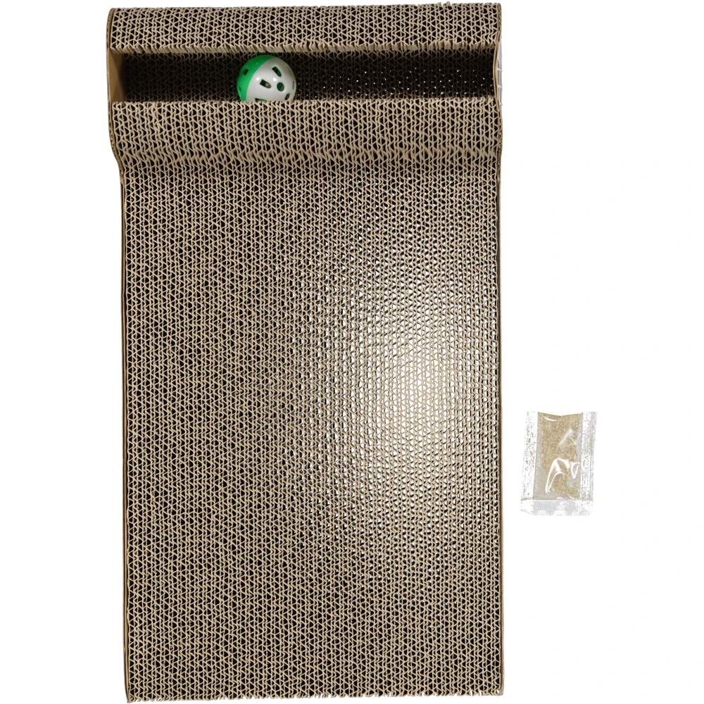 Tapis griffoir avec balle - Marron