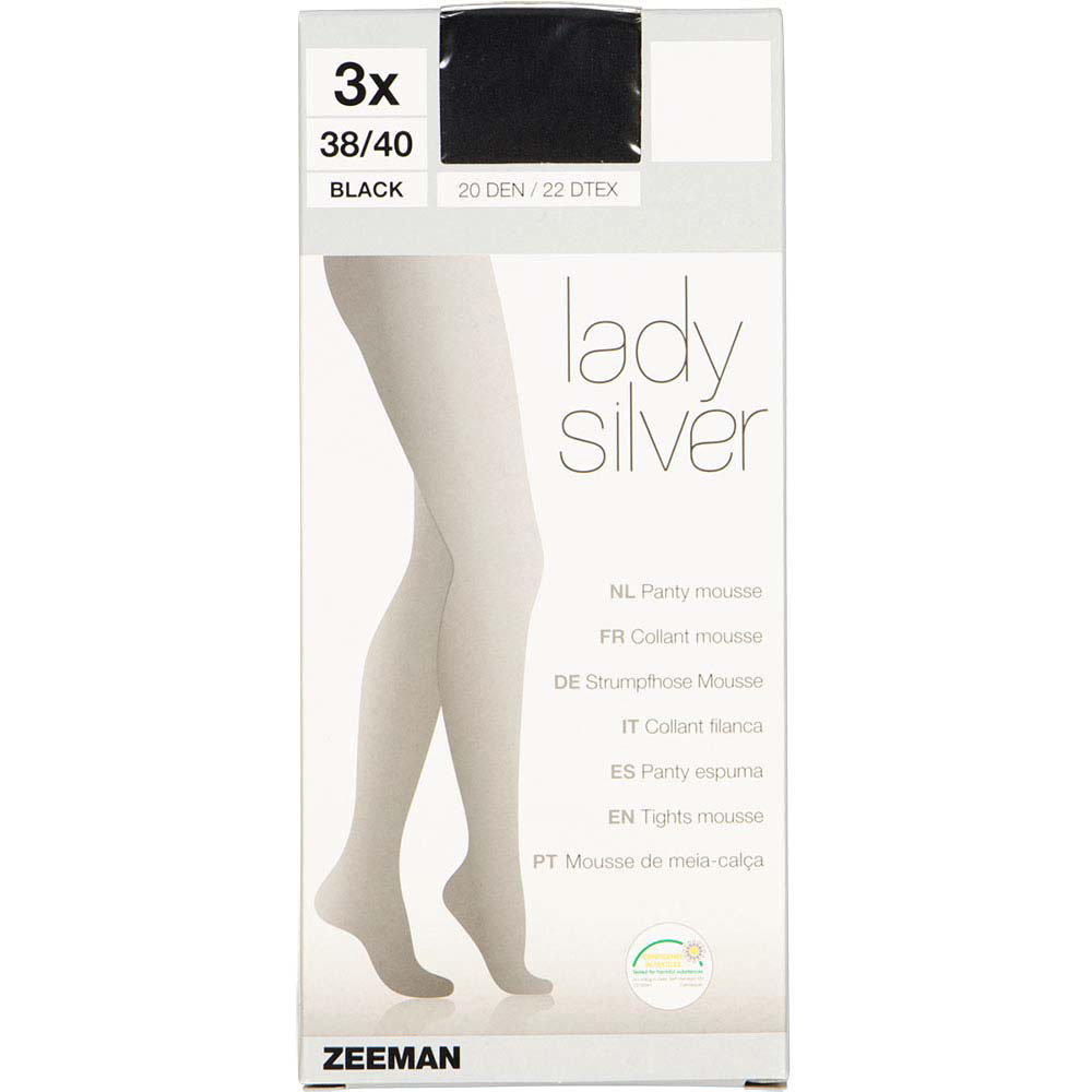 Lady silver Collant - Noir