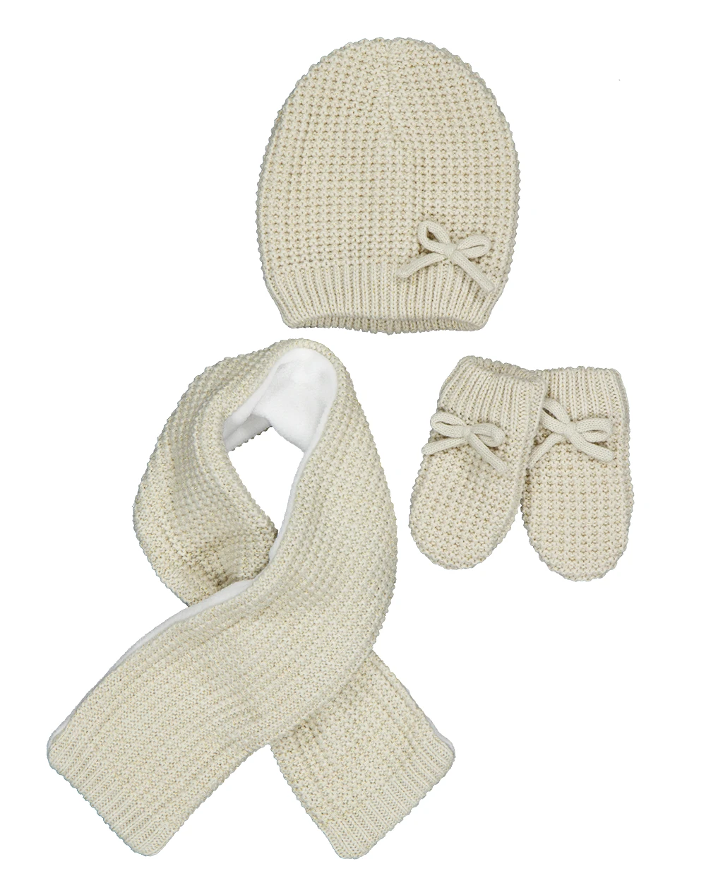 Ãcharpe, bonnet et gants - Blanc