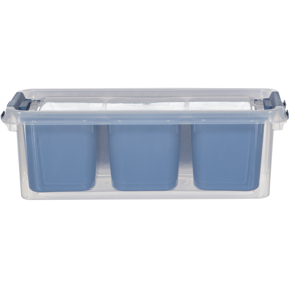 BoÃ®te de rangement avec  3 bacs - Bleu