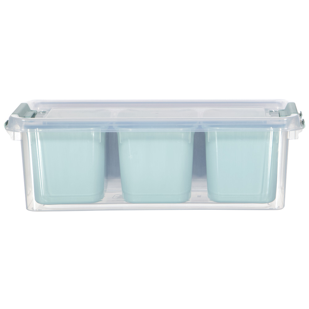 BoÃ®te de rangement avec  3 bacs - Vert