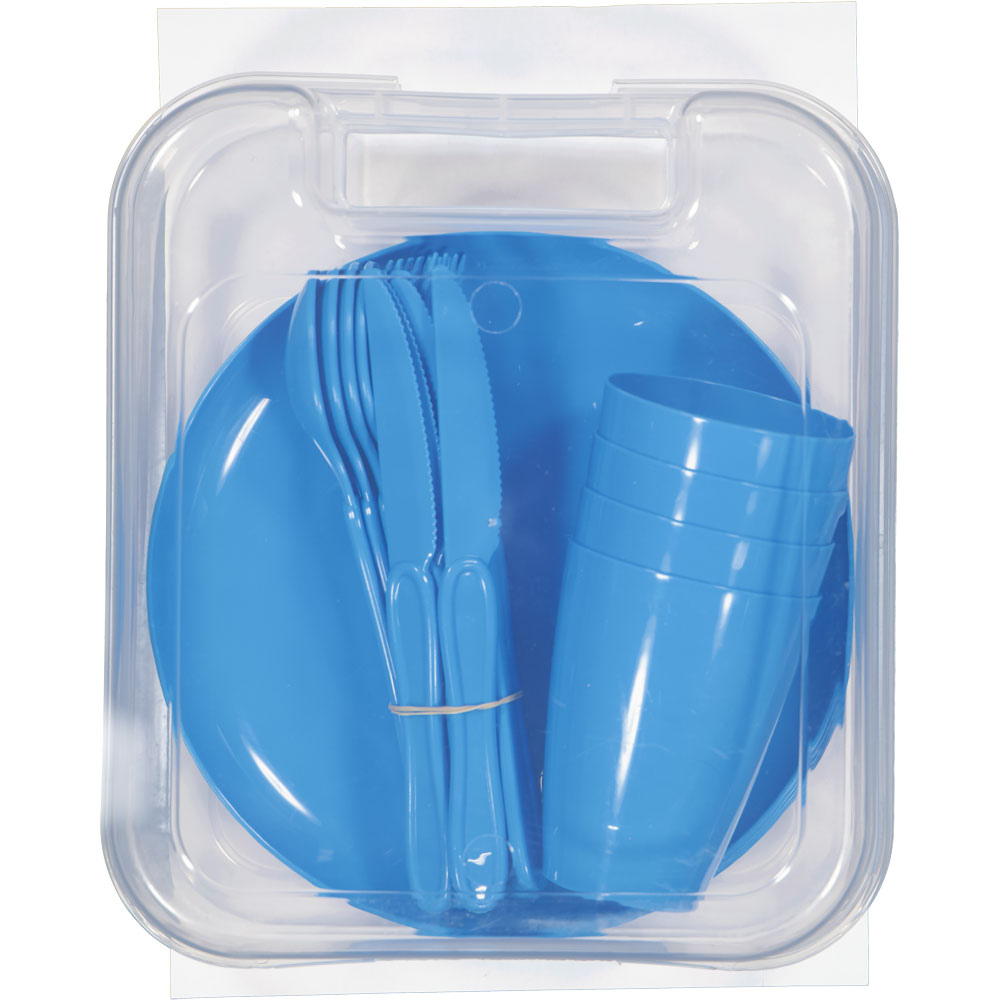 BoÃ®te pique-nique avec service - Bleu