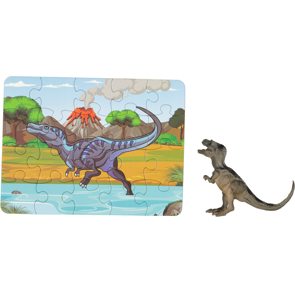Dino avec puzzle jouet - Gris
