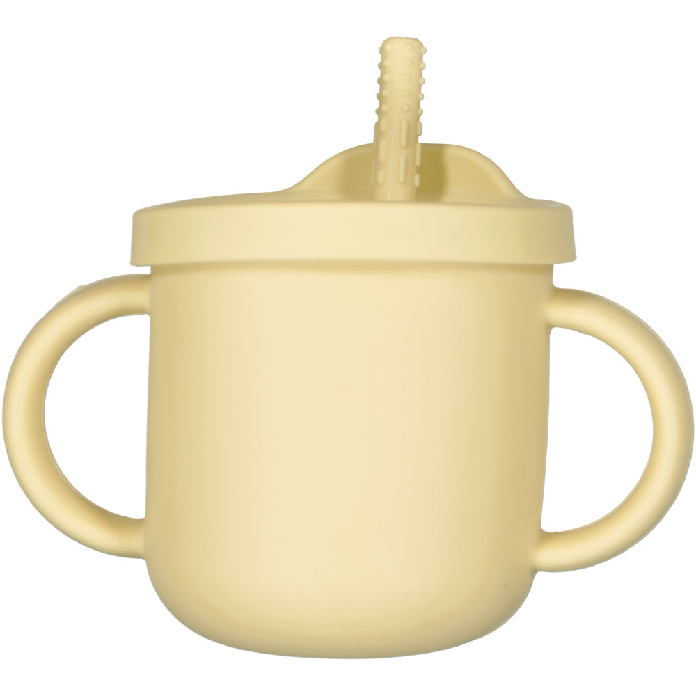 Gobelet avec paille - Blanc