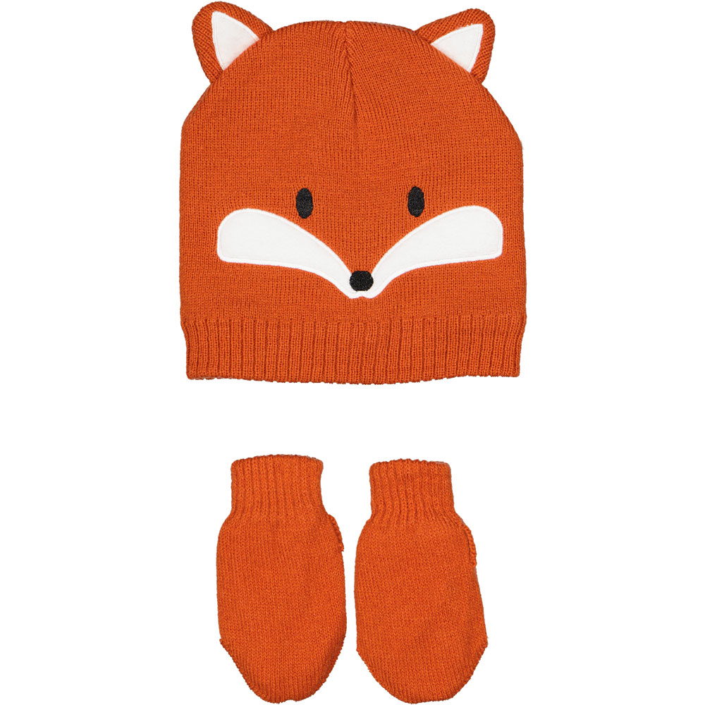Bonnet avec moufles - Rouge